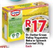 Dr. Oetkar Green Valley Vegetable Bake Or Spinach-350g