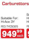 Carburettors Suitable For Hi-Ace 3Y 