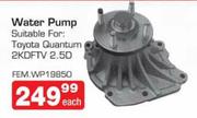 Water Pump Suitable For:Toyota Quantum2KDFTV 2.5D