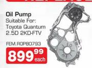 Oil Pump Suitable For:Toyota Quantum 2.5D 2KD-FTV