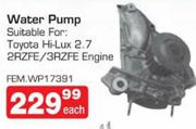 Water Pump Suitable For:Toyota Hi-Lux 2.7 2RZFE/3RZFE 