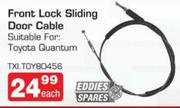 Eddies Spares Front Lock Door Cable  Suitable For:Toyota Quantum 