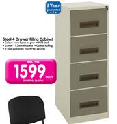 Steel 4 Drawer Filing Cabinet