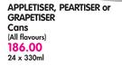 Appletiser, Peartiser or Grapetiser Cans(All Flavours)-24 x 330ml