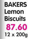 Bakers Lemon Biscuits-12 x 200gm