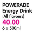 Powerade Energy Drink(All Flavours)-6 x 500ml