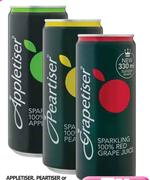 Appletiser, Peartiser or Grapetiser Cans(All Flavours)-330ml Each