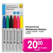 Primaries Whiteboard Markers-Per 6 Pack