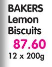 Bakers Lemon Biscuits-12 x 200gm
