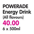 Powerade Energy Drink(All Flavours)-6 x 500ml