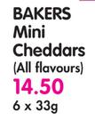Bakers Mini Cheddars(All Flavours)-6 x 33gm