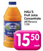 Hall's Fruit Juice Concentrate(All Flavours)-1.25Ltr