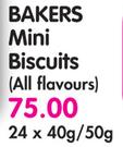 Bakers Mini Biscuits (All Flavours)-24 x 40gm/50gm