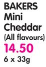 Bakers Mini Cheddar (All Flavours)-6 x 33gm