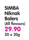 Simba Niknak Balers(All Flavours)-50x20g