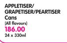 Appletiser/ Grapetiser/ Peratiser Cans(All Flavours)-24x330ml