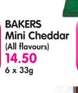 Bakers Mini Cheddar(All Flavours)-6x33g