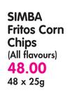 Simba Fritos Corn Chips(All Flavours)-48x25g 