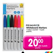 Primaries Whiteboard Markers-Per 6 Pack