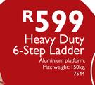 Heavy Duty 6-Step Ladder Aluminium Platform Max Height-150kg