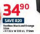 Bigjim Toolbox Black And Orange-32Cm, 132x330x175Mm