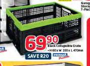 Black Collapsible Crate-60x350x470