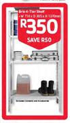 Brio 4-Tier Shelf-710x305x1370Mm