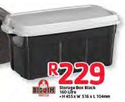 Bigjim Storage Box Black-160Ltr, 455x516x104Mm