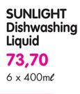 Sunlight Dishwashing Liquid-6x400ml