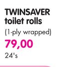 Twinsaver Toilet Rolls(1-Ply Wrapped)-24's