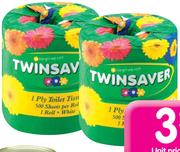 Twinsaver Toilet Rolls(1-Ply Wrapped)-24's