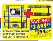 Roma Entertainment Unit Plus Coffee Table