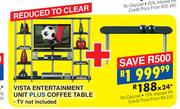 Vista Entertainment Unit Plus Coffee Table