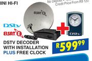 Elsat Dstv Decoder With Installation Plus Free Clock