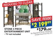 Stone 3 Piece Entertainment Unit