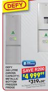 Defy 240 Litre (Gross Capacity) Metallic Bottom Freezer Fridge