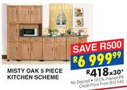 Misty Oak 5 Piece Kitchen Scheme
