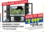 Diamond 3 Piece Entertainment Unit