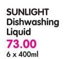 Sunlight Dishwashing Liquid-6 x 400ml