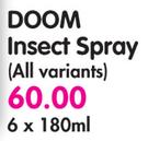 Doom Insect Spray-6 x 180ml