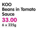 Koo Baked Beans In Tomato Sauce-6x225g