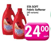 Sta Soft Fabric Softener(All Variants)-2L Each