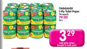 Twinsaver 1-Ply Toilet Paper(Wrapped)-Each