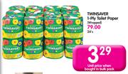 Twinsaver 1-Ply Toilet Paper(Wrapped)-24's