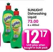 Sunlight Dishwashing Liquid-6 x 400ml