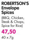 Robertson's Envelope Spices (BBQ, Chicken, Steak & Chops, Spice For Rice)-40's