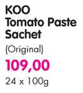 Koo Tomato Paste Sachet (Original)-24 x 100gm