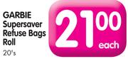 Garbie Supersaver Refusebags Roll-20's Each