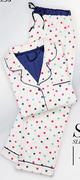 Shelley Sleepwear Cream Multi Spot Fleece PJs