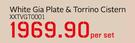 White Gia Plate & Torrino Cistern XXTVG0001-Per Set